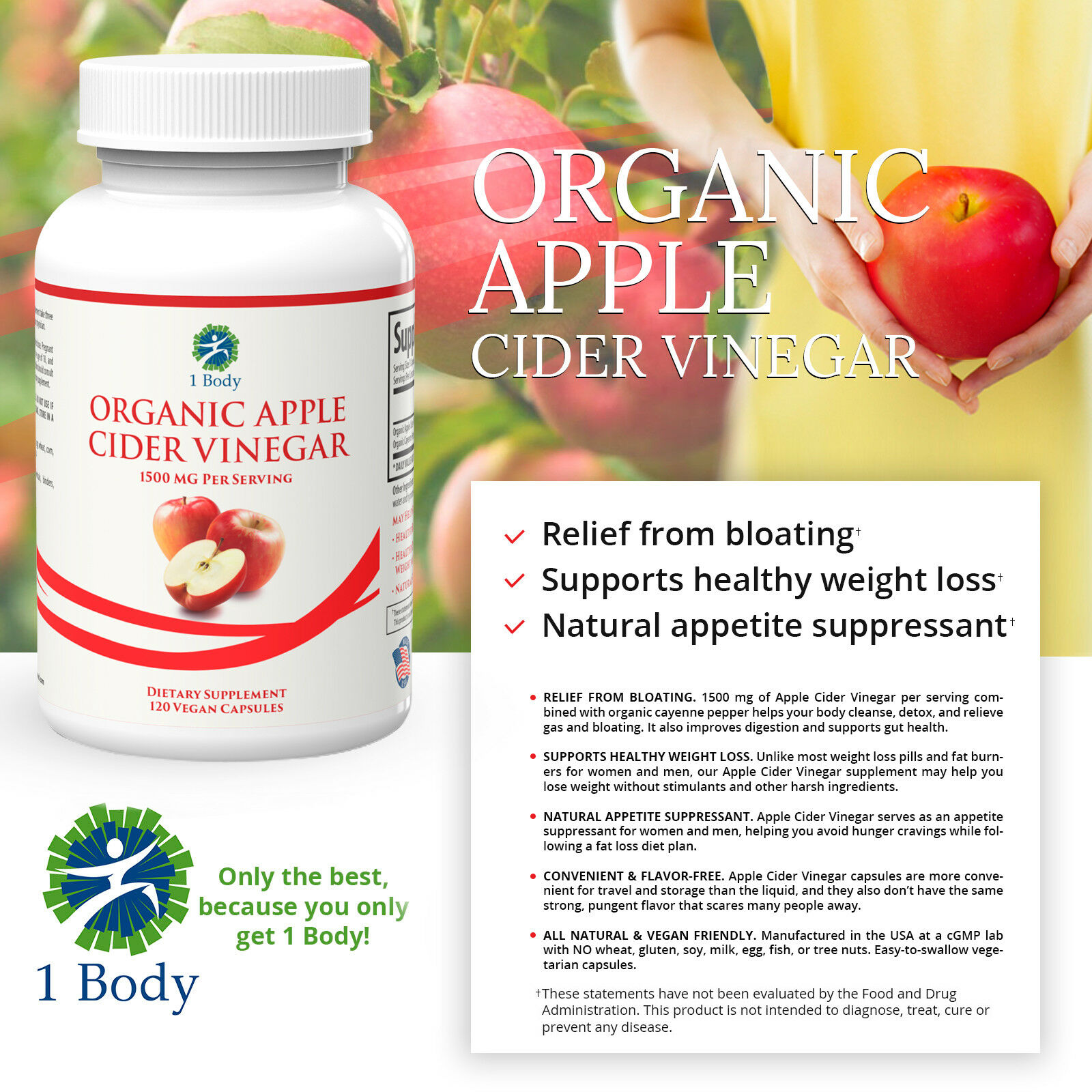 Apple Cider Vinegar Bloating Relief & Weight Loss Healthy Digestion